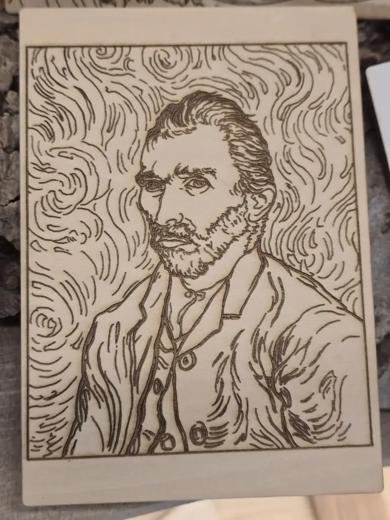 Carte postale "Tableau connu" (Autoportrait Van Gogh)