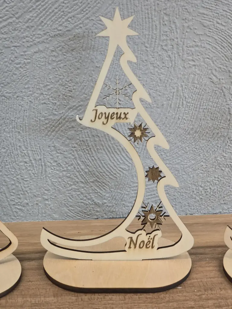 Déco sapin à poser | AM Créations Bois (Joyeux Noël)