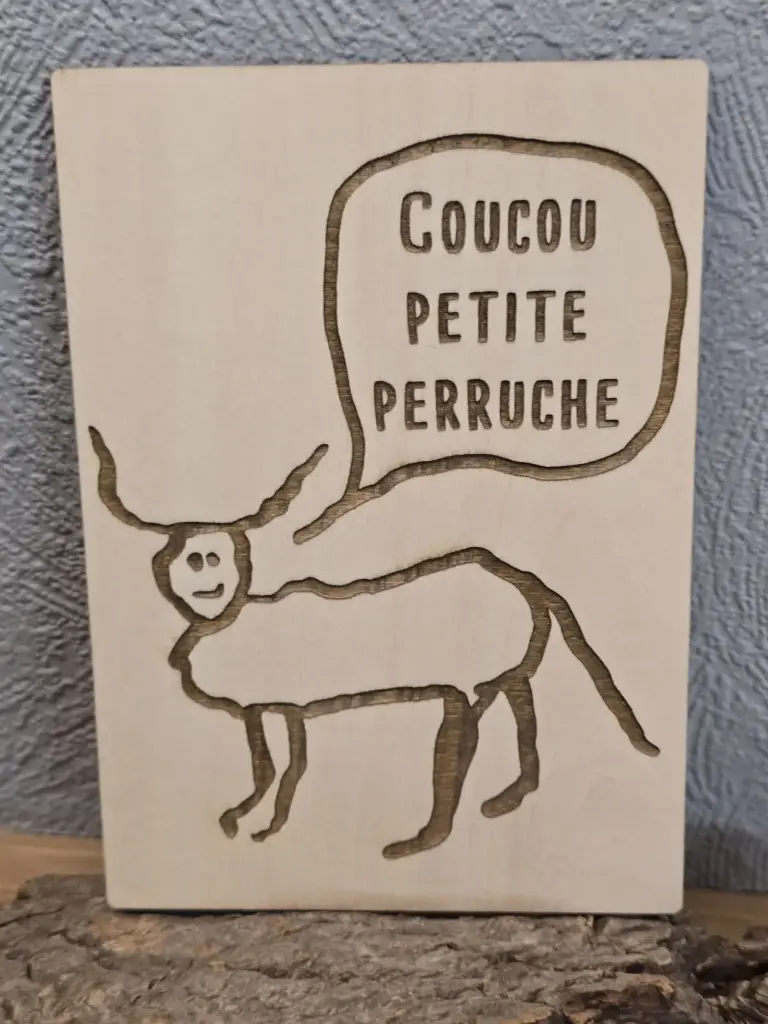 Carte postale "Humour" (Coucou petite perruche)