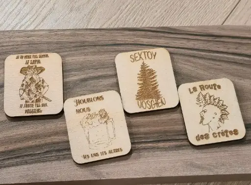 Magnet en bois | Burnet et Brimbelle