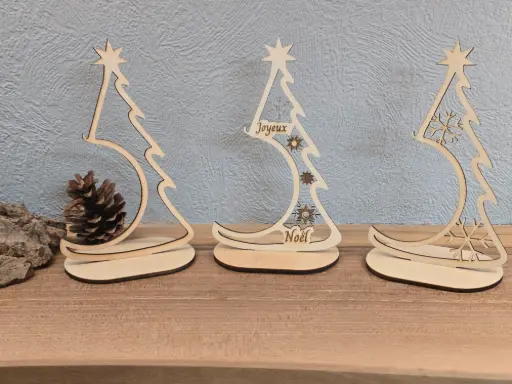 Déco sapin à poser | AM Créations Bois