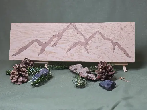 Décoration montagne en marqueterie