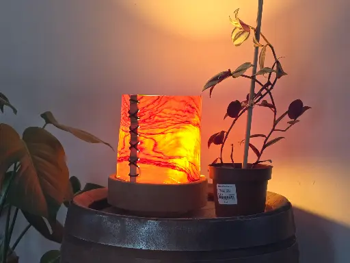 Lampe en placage bois